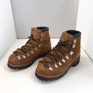 Vintage Dexter Leather Hiking Boots Brown Vibram Sole Mountaineering Trail 6.5